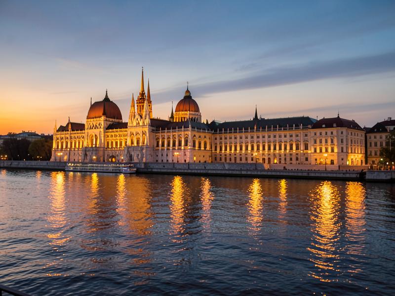 Budapest Parliament building along the Danube river